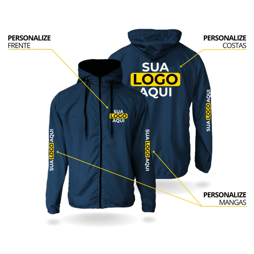 Jaqueta corta vento personalizada